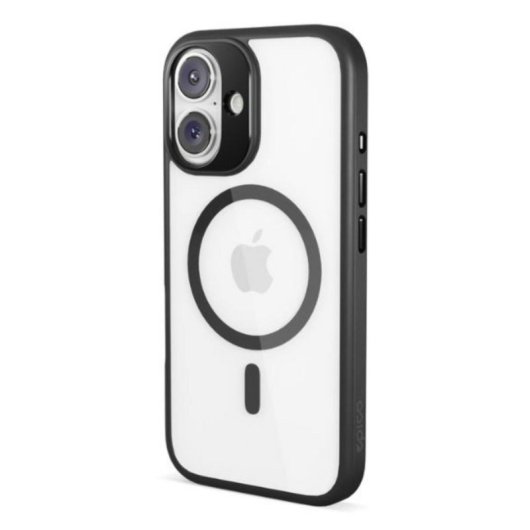 Funda para móvil Epico 93610101300003 Cover aluminio y TPU negro transparente para iPhone 16e