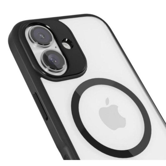 Funda para móvil Epico 93610101300003 Cover aluminio y TPU negro transparente para iPhone 16e