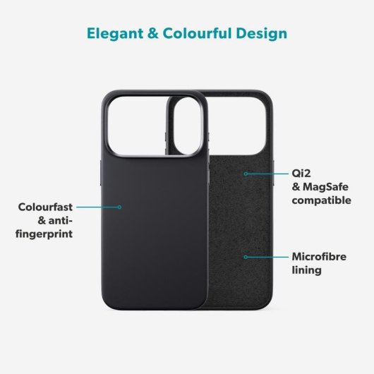 Funda para móvil Epico 94210101300003 rígida aluminio silicona negra compatible iPhone 17 Pro Max