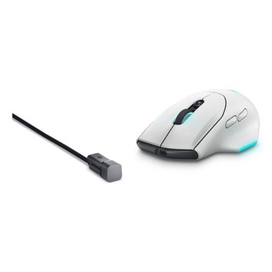 Ratón Dell Alienware AW620M Inalámbrico 26000 DPI Blanco RGB 7 Botones