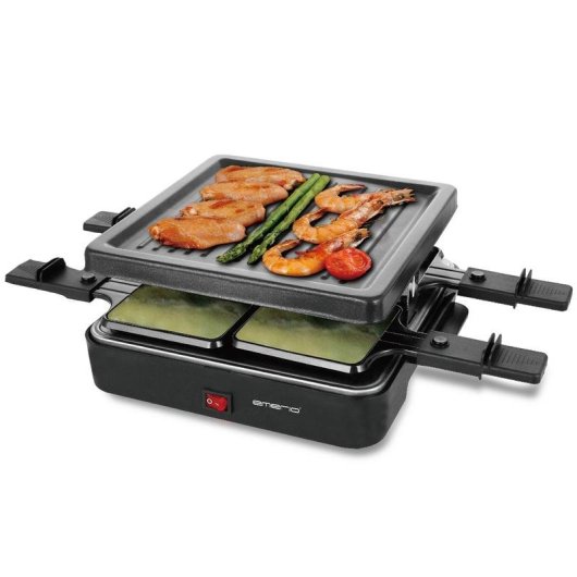 Parrilla Raclette Emerio RG-120656 600W Noir 4 Personnes