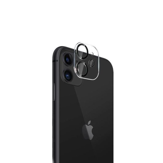 Protector de cámara Crong para iPhone 11, vidrio templado 9H, transparente