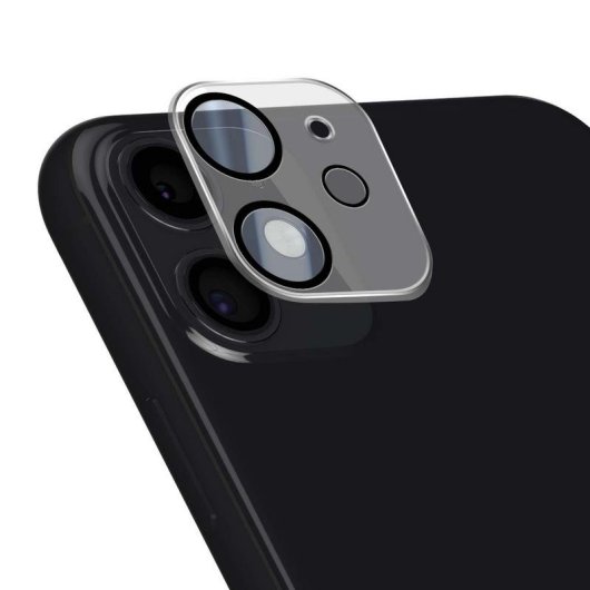Protector de cámara Crong para iPhone 11, vidrio templado 9H, transparente