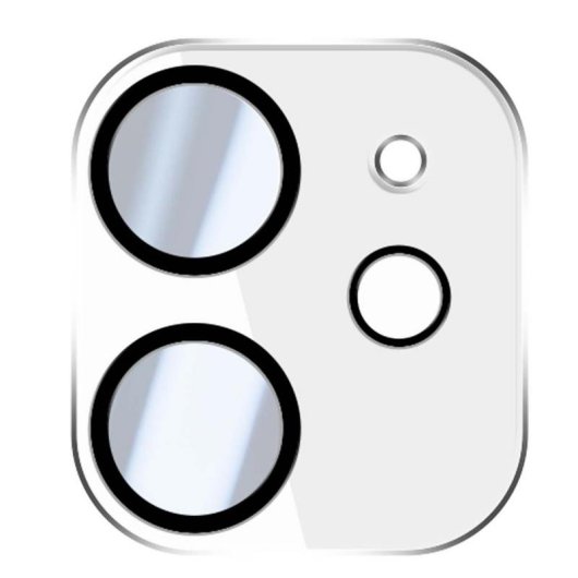 Protector de cámara Crong para iPhone 11, vidrio templado 9H, transparente