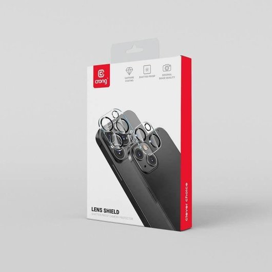 Kameraprotector Crong für iPhone 13 Pro/13 Pro Max, gehärtetes Glas 9H, transparent