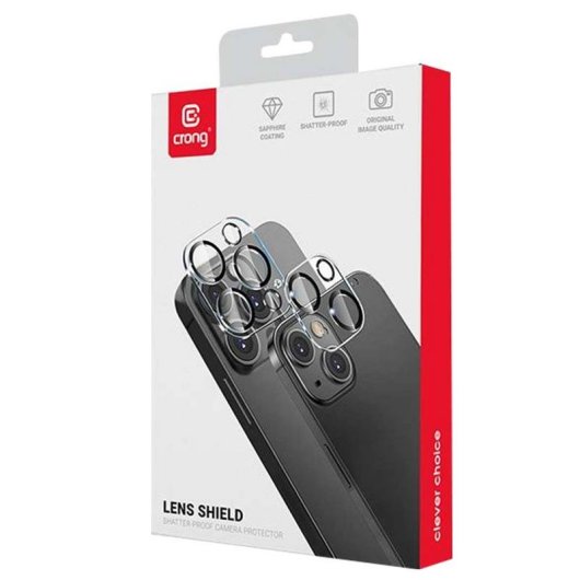 Kameraprotector Crong für iPhone 13 Pro/13 Pro Max, gehärtetes Glas 9H, transparent