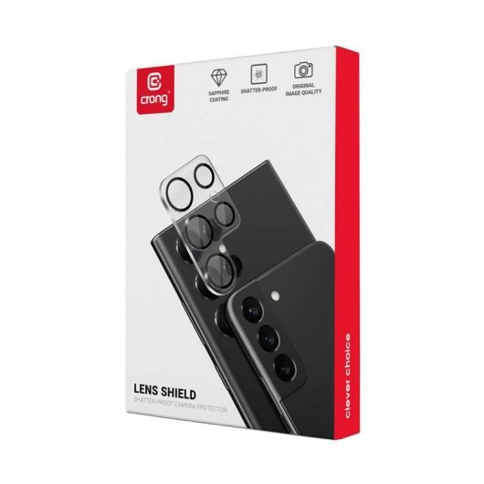 Kameraprotector Crong für Samsung Galaxy S23 Ultra, transparentes gehärtetes Glas