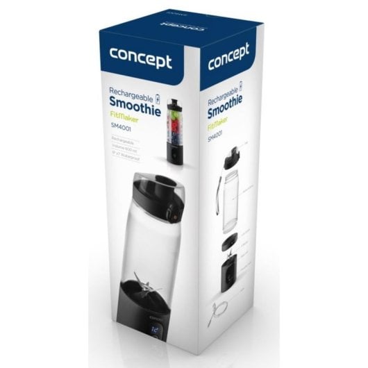 Batidora de vaso portátil Concept SM4001 315 W 0,58 L Negro Acero inoxidable