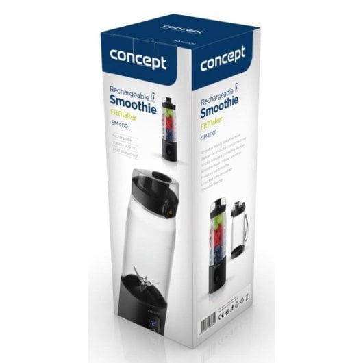 Batidora de vaso portátil Concept SM4001 315 W 0,58 L Negro Acero inoxidable