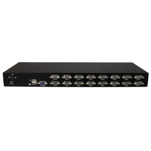 Conmutador KVM USB StarTech 16 puertos montaje rack 1U OSD VGA