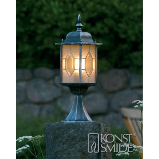 Lámpara de exterior Konstsmide 7246-759 Sobremuro/Pie Negro Plata 1 bombilla