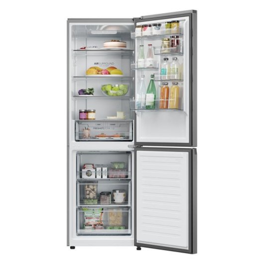 Kühlschrank Combi Haier HDPR1618CNPK No Frost 185cm 352L C Edelstahl
