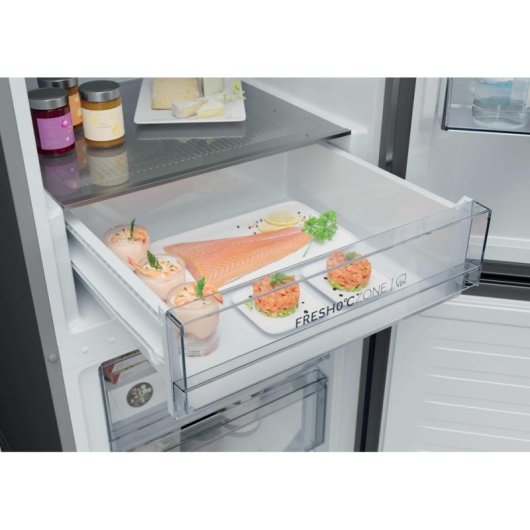 Kühlschrank Combi Haier HDPR1618CNPK No Frost 185cm 352L C Edelstahl