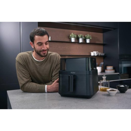 Friteuse sans Huile Haier I-Master Series 3 Grand View 7L 1650W avec Visibilité 360° et 8 Programmes