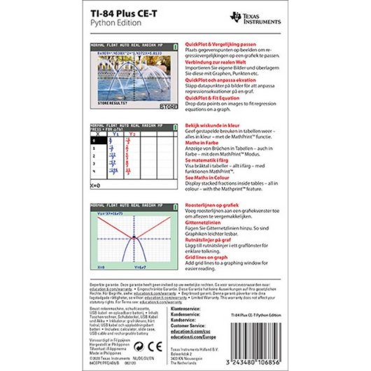 Calculadora gráfica Texas Instruments TI-84 Plus CE-T 2.8" Preto