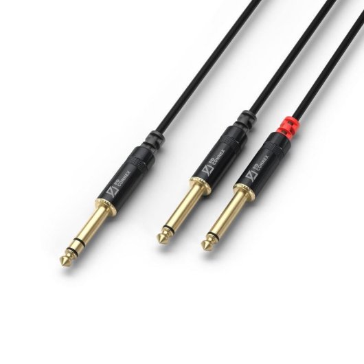 Cable de Audio PD Connex CX76-6 6,35mm Macho a 2x 6,35mm Macho 6 m Negro