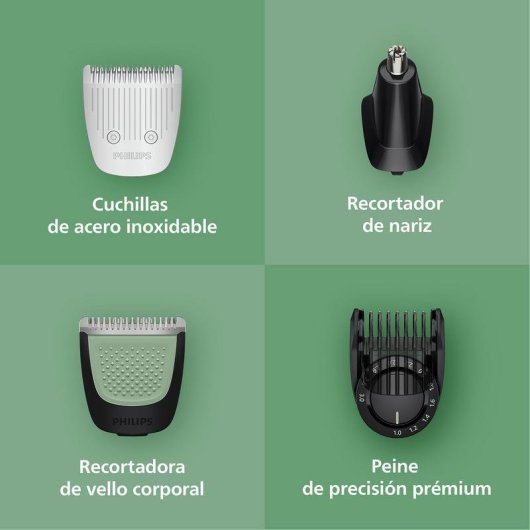 Tagliacapelli Multifunzione Philips MG9558/15 senza Fili 120min 27 Lunghezze 15 Pettini Impermeabile Ricarica Rapida