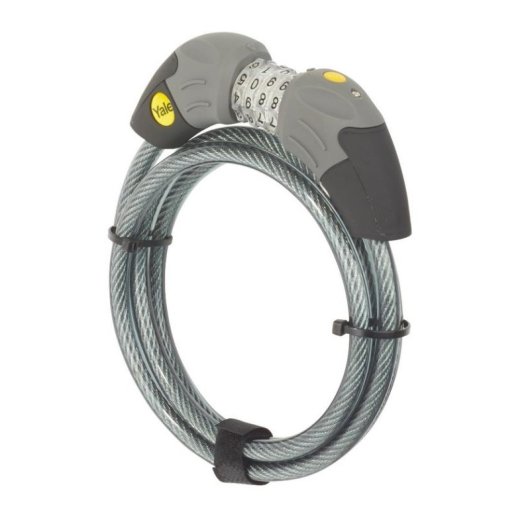 Cable antirrobo Yale YCC1/10/185/1 1,8 m Cerradura con combinación Acero Gris
