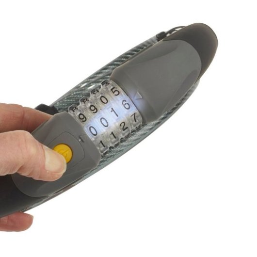 Cable antirrobo Yale YCC1/10/185/1 1,8 m Cerradura con combinación Acero Gris