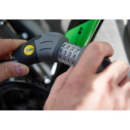 Cable antirrobo Yale YCC1/10/185/1 1,8 m Cerradura con combinación Acero Gris