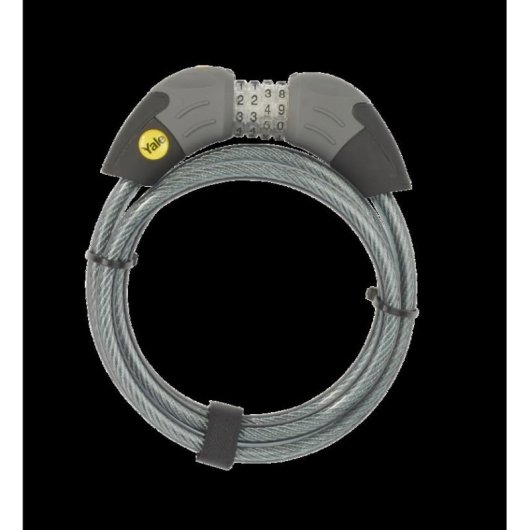 Cable antirrobo Yale YCC1/10/185/1 1,8 m Cerradura con combinación Acero Gris