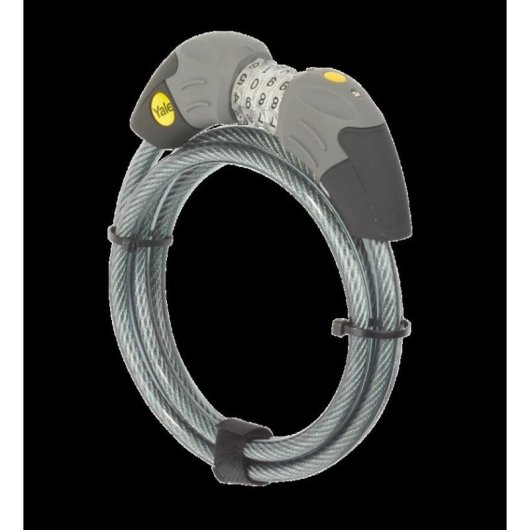 Cable antirrobo Yale YCC1/10/185/1 1,8 m Cerradura con combinación Acero Gris