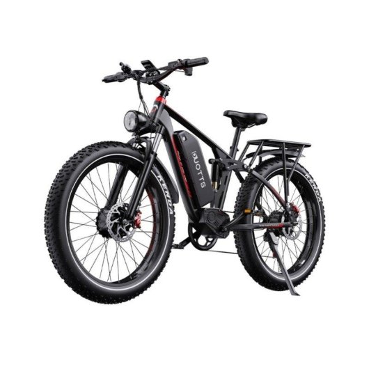 Bicicleta Elétrica Duotts S26 1500W 48V20ah 26" Freios a Disco Preto-Vermelho