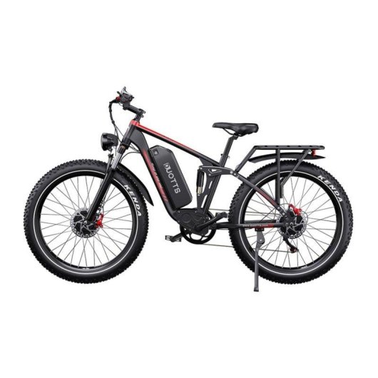 Bicicleta Elétrica Duotts S26 1500W 48V20ah 26" Freios a Disco Preto-Vermelho