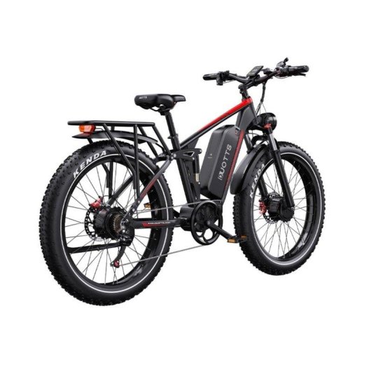 Bicicleta Elétrica Duotts S26 1500W 48V20ah 26" Freios a Disco Preto-Vermelho