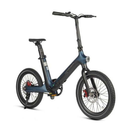 Bicicleta Elétrica Maxturn Smart30 250w 36v9.6ah 20" Travões a Disco Mecânicos Preto Azul