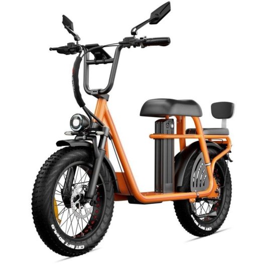 Bicicleta Elétrica Drvetion Et20 750W 48V 15Ah 20" Freios Hidráulicos Laranja