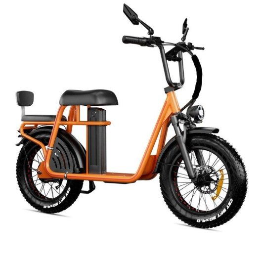 Bicicleta Elétrica Drvetion Et20 750W 48V 15Ah 20" Freios Hidráulicos Laranja