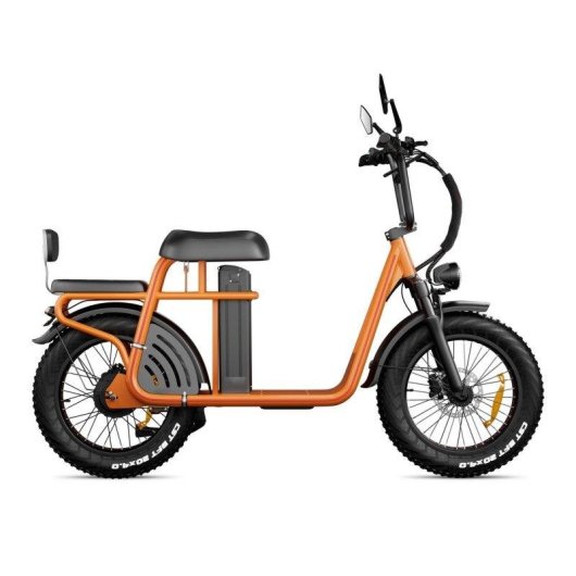 Bicicleta Elétrica Drvetion Et20 750W 48V 15Ah 20" Freios Hidráulicos Laranja