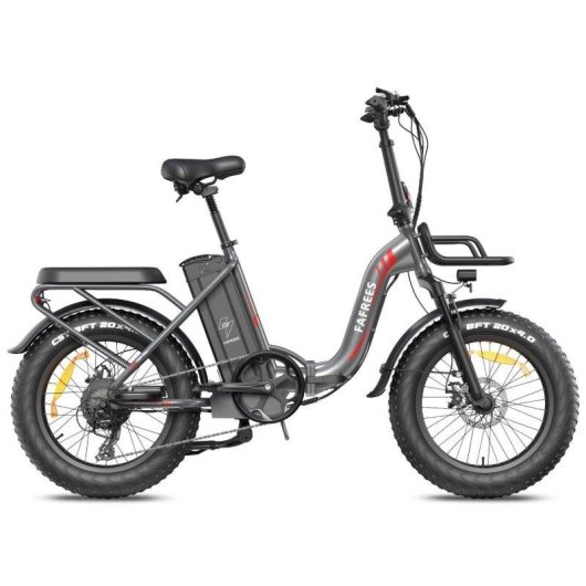 Bicicletta Elettrica Fafrees F20 Max - Motore 500W Batteria 48V30ah Pneumatici 20" Freni a Disco Meccanici Grigio