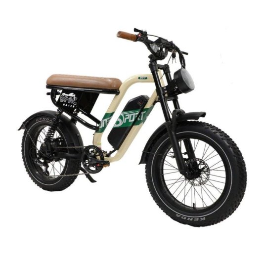 Bicicleta Eléctrica Maxturn W66 Motor 500W Batería 48V 13.5Ah Neumáticos 20" Frenos Hidráulicos Beige