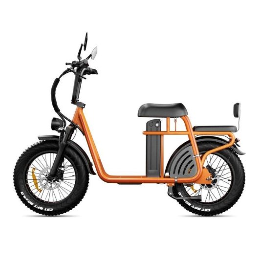 Bicicleta Elétrica Drvetion Et20 750W 48V 20Ah 20" Freios Hidráulicos Laranja