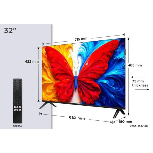 TV TCL LED S5L 32S5L 32" Full HD 60Hz Smart TV Android TV HDR10 Chromecast