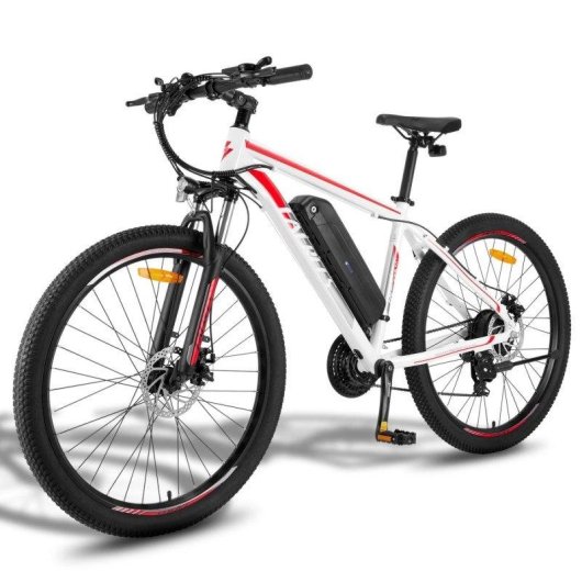 Bicicleta Elétrica Fafrees F28 Mt 250W 27,5" Disco Branco-Vermelho