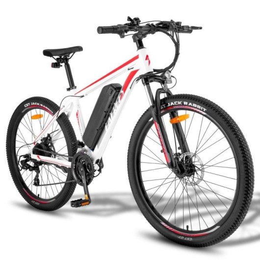 Bicicleta Elétrica Fafrees F28 Mt 250W 27,5" Disco Branco-Vermelho