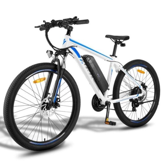 Bicicletta Elettrica Fafrees F28 Mt 250w 36v15ah 27,5" Disco Bianco-Blu
