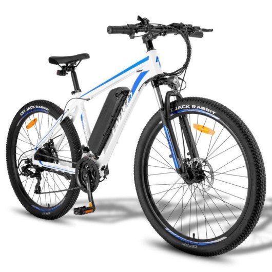Bicicletta Elettrica Fafrees F28 Mt 250w 36v15ah 27,5" Disco Bianco-Blu