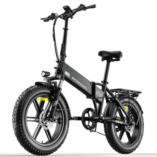 Bicicleta Eléctrica Zwheel Urban Flux Negra 250W 100 km Autonomía Plegable