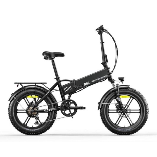 Bicicleta Eléctrica Zwheel Urban Flux Negra 250W 100 km Autonomía Plegable