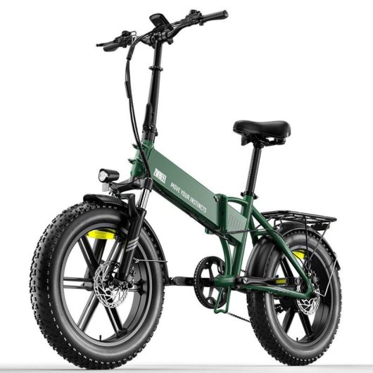 Bicicleta Eléctrica Zwheel Urban Flux Verde 250W 100 km Autonomía Plegable