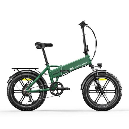 Bicicleta Eléctrica Zwheel Urban Flux Verde 250W 100 km Autonomía Plegable