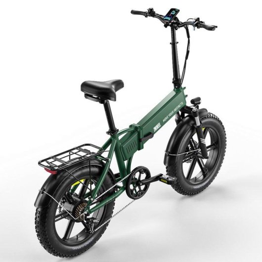 Bicicleta Eléctrica Zwheel Urban Flux Verde 250W 100 km Autonomía Plegable