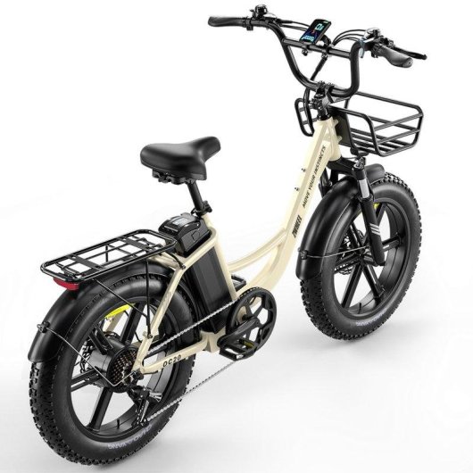 Bicicleta Eléctrica Zwheel Urban Pioneer Beige 250W 48V 13Ah 100 km Autonomía