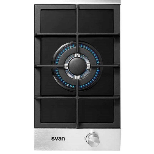 Placa de Gas Svan SVEC1BF Encimera 1 Fogón Wok Ignición Automática Negro