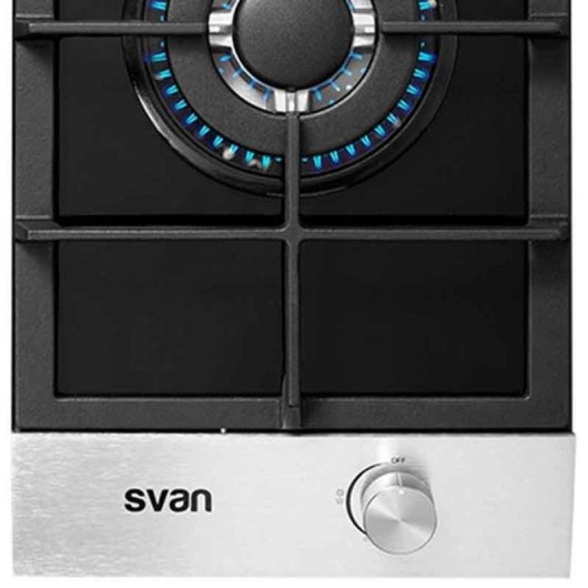 Placa de Gas Svan SVEC1BF Encimera 1 Fogón Wok Ignición Automática Negro