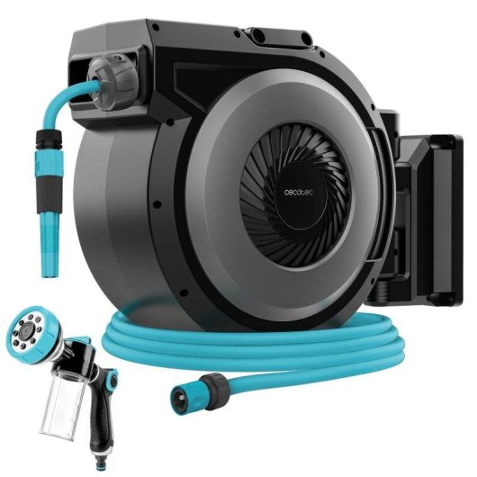 Carrete de Manguera Cecotec Hydroshell 300 Pro 30m con Enrollador Automático